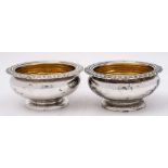 A pair of George IV silver salts, maker George Paton, Edinburgh,