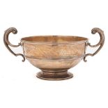 A George V silver two-handled rose bowl, maker D & J Welby, London,