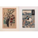 Kunisada, Eizan and others, a collection of assorted woodblock prints,