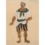 * Pablo Picasso [1881-1973]- Un Vieux Negre,:- costume for Tricorne, Diachilev Ballets Russes,