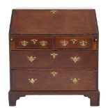 An 18th Century oak bureau:,