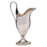A George III silver pedestal cream jug, maker Charles Chesterman II, London, 1781: initialled,