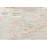 Of Falklands Conflict Interest: two framed minefield survey maps for Stanley and Camp,