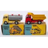 Corgi 458 ERF Model 64G Earth Dumper:, yellow bucket, red cab and chassis, spun hubs,