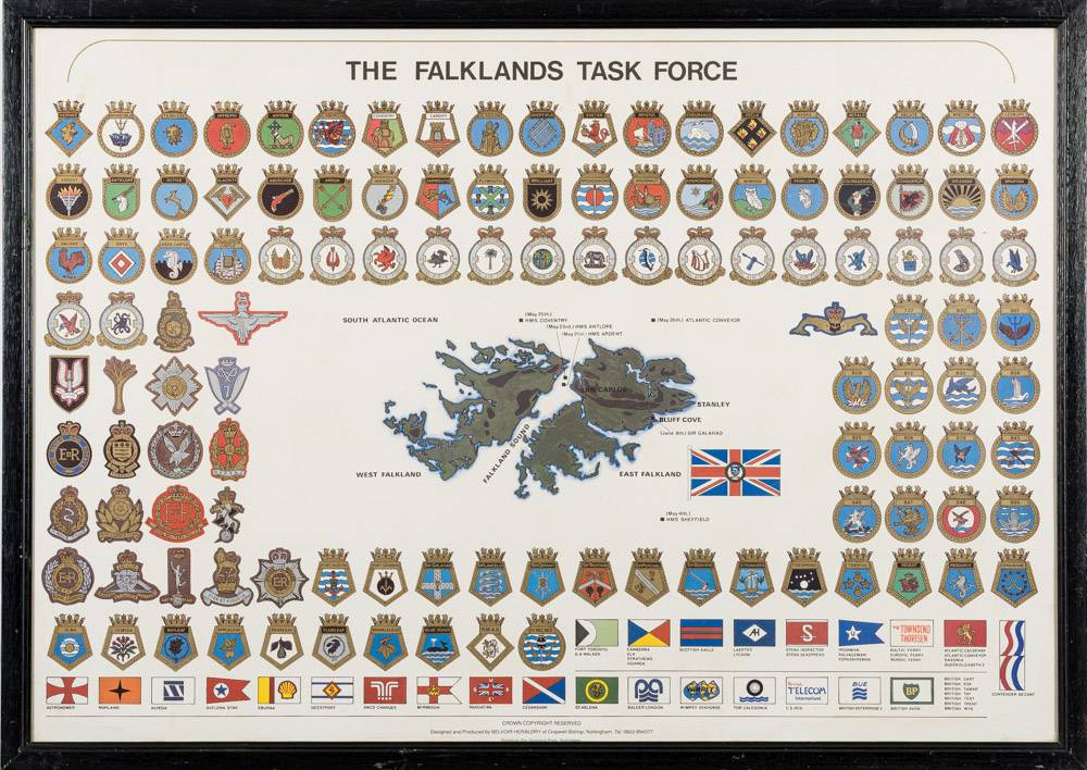 Of Falklands Conflict Interest: two framed minefield survey maps for Stanley and Camp, - Image 4 of 6