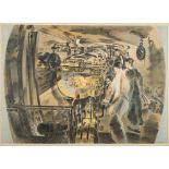 Barnett Freedman (1901-1958) '15 inch Gun Turret, HMS Repulse, August 1941': lithograph,