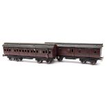 A Marklin Gauge 1 Midland Guard's coach No 2876 and Midland First/Third passenger coach: (some