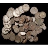 A bag of pre-1947 silver coins: