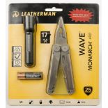 A Leatherman Wave Monarch 400 multi tool penknife in original unopened blister pack:,