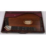 A Georg Tifenbrunner concert zither by Mittenwald: sycamore strung sound hole with rosewood sound