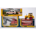 Corgi 461 Police 'Vigilant' Range Rover with figure in window box: also Corgi 1128 Priestman 'Cub'