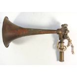 A Swedish Supertyfon, Kockums copper and brass fog horn: with 14 inch horn,