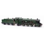 Bassett-Lowke or similar Gauge 1 4-6-2 live steam locomotive and tender: BR green No 51967 with six