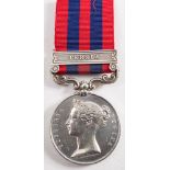 An Indian General Service Medal 'Colour Sgt G Topp 78th Highlanders' with clasp: