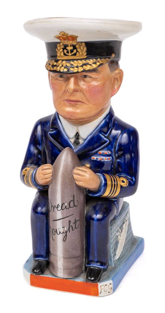 A Wilkinson pottery World War I Admiral Beatty toby jug: modelled after the original by Francis