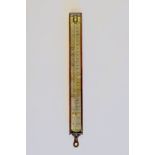 A 19th century mahogany and glazed thermometer by Polti, Exon: signed as per title,