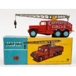 Corgi No 1121 'Chipperfield's Circus' Scammel six-wheeled crane truck: red body,