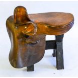 An early 20th century brown leather side saddle by Owen & Co, London: number 8558,