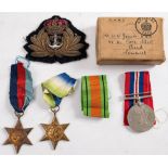 A WWII group of three: 1939-45 Star, Atlantic Star and War Medal,