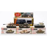 Corgi a boxed group of four military vehicles:, 900 PzKpfw Tiger Mki, 901 Centurion MKIII,