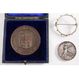 A King's South Africa Medal '56318 Gnr A Brealy RFA' set in a silver plated brooch mount:,