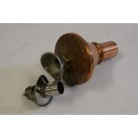 A copper and brass ship's speaking tube whistle:,