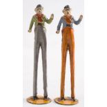 Chadburns Mimic Clown series, two clowns on stilts:,