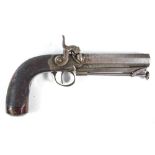 A 19th century Naval percussion cap pistol,