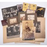 An Edwardian Carte de Visite album together with a collection of photographs: including one of a