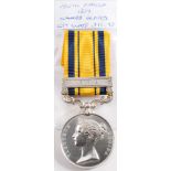 A Victorian South Africa, 1879 medal: name erased with later reproduction clasp.