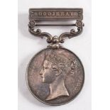A Victorian Punjab Medal with Goojerat clasp to 'Captn C Lempriere 53rd Foot:.