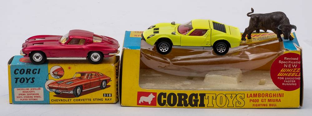 Corgi 342 Lamborghini P400 GT Muira Fighting Bull: yellow body, red interior ,