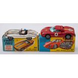 Corgi 312 E -Type Jaguar Competition Model: silver with black interior and blue helmeted driver,