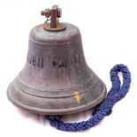 A bridge bell for the Mobil Oil Corporation Tanker 'Mobil Falcon' (1975):,