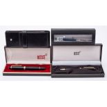 A Mont Blanc Meisterstuck No 146 Black Fountain pen: with 14k gold nib,