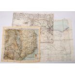 Three RAF silk maps:, comprising 'Alexandria-Torbruck' second edition,