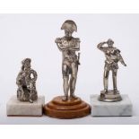 A group of three figural car mascots comprising Lord Nelson, Life boatman and cavailer:,