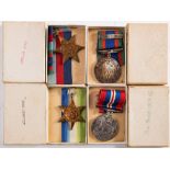 A WWII set of four to Donald W Adams: 1935-49 Star, Atlantic Star,