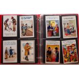 A collection of comical postcards:, various artists including McGill, Bamforth and others.