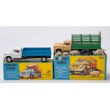 Corgi 484 Dodge Kew Fargo Livestock Transporter with animals: tan cab,