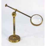A 19th century lacquered brass bulls-eye condenser, unsigned:,