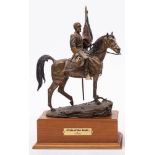 A Franklin Mint bronze equestrian figure 'Pride of the South' by Jim Ponter,