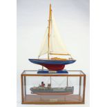 A small scale model of the Hatch Steamer 'SS Kyle Rhea': in a glazed case, 17.