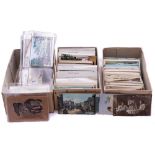 A collection of early 20th century and later postcards: mostly GB topographical,