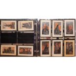 An album of WWI silk postcards: various varieties including six RFC cards, Regimental Crests ,