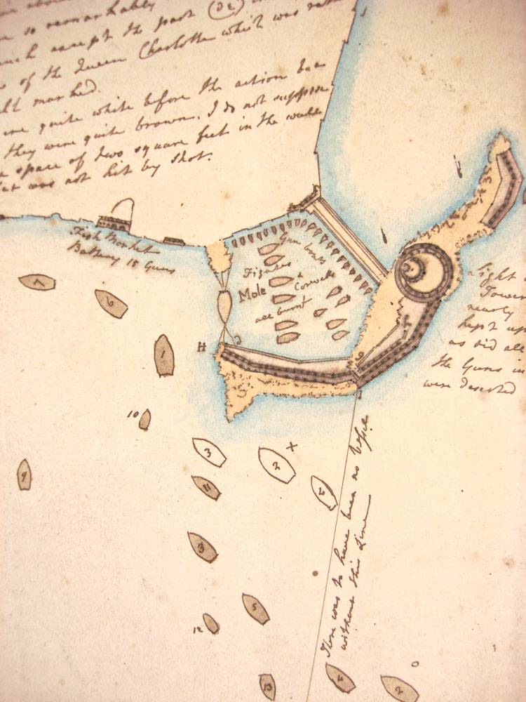 An early 19th Century manuscript 'Plan of Algiers. - Image 2 of 2