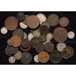 A mixed bag of world coins: