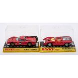 Dinky 216 Dino Ferrari,: red with white base, pale blue interior gold wire wheels,