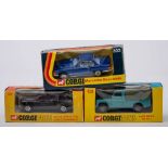 Corgi 393 Mercedes-Benz 350SL: dark blue with light blue interior, cast wheels,