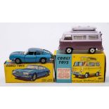 Corgi 420 Ford Thames 'Airborne' caravan: two tone lilac/mauve, silver trim ,